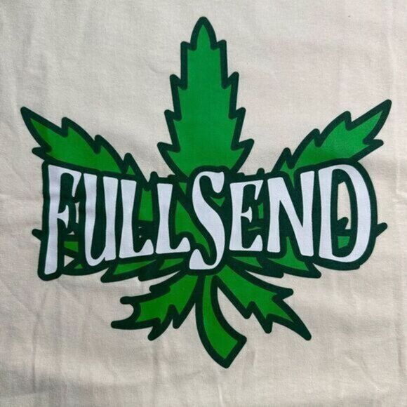 NWT FULL SEND Cream Color Short Sleeve Graphic Tee 4:20 Collection Logo - 2XL - Picture 1 of 5